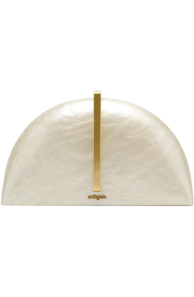 Cult Gaia Laguna Frame Clutch, Main, color, Ivory