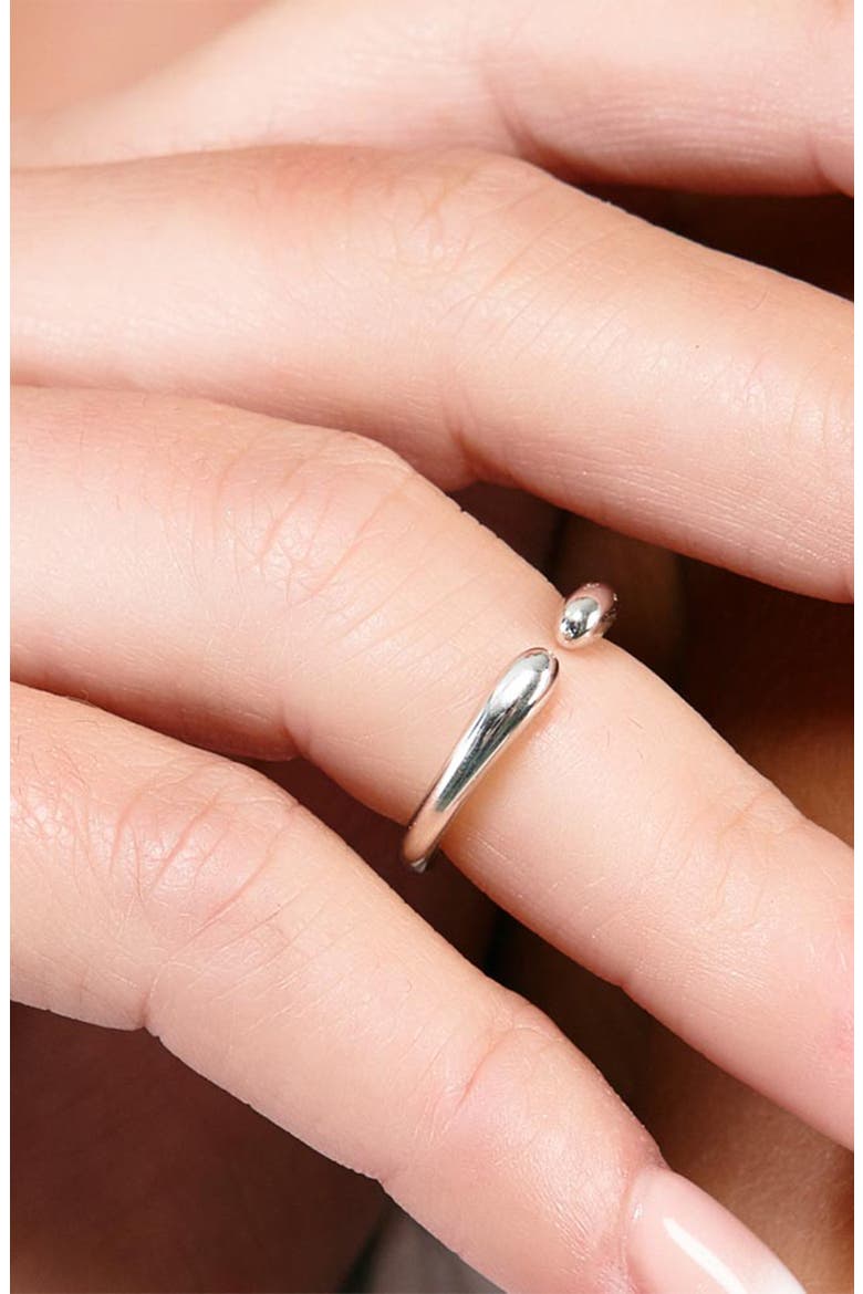 Open Midi Drip Ring, Alternate, color, Sterling Silver