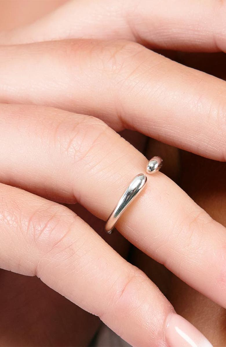 Lucy Quartermaine Open Midi Drip Ring, Alternate, color, Sterling Silver