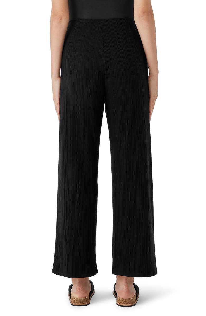 Eileen Fisher Rib Wide Leg Ankle Pants, Alternate, color, 