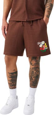 True Religion Bloom Knit Drawstring Shorts