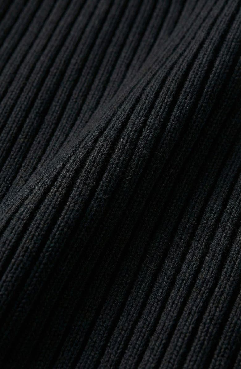 Modenaire Front Bow Flared Sweater Midi Dress, Alternate, color, Black