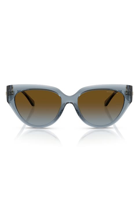 55mm Gradient Cat Eye Sunglasses