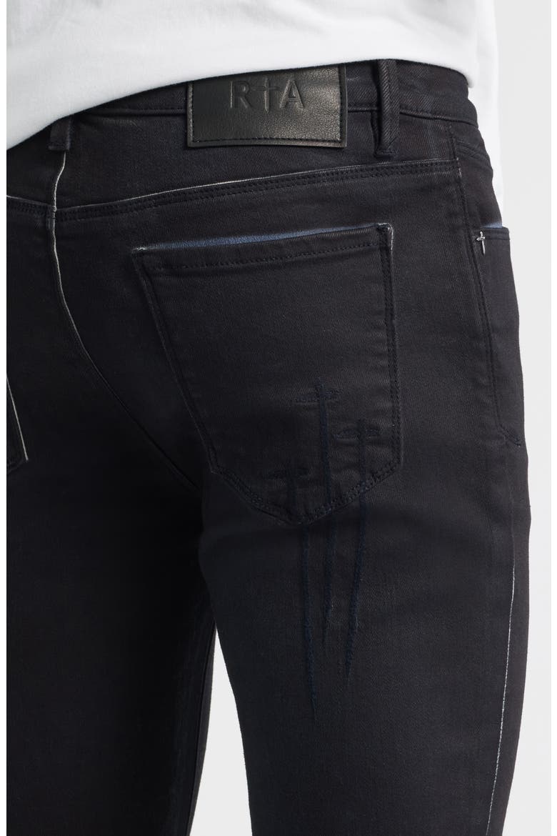 Bryant Mid Rise Skinny Jeans, Alternate, color, DUSTY NAVY TRIPLE CROSS