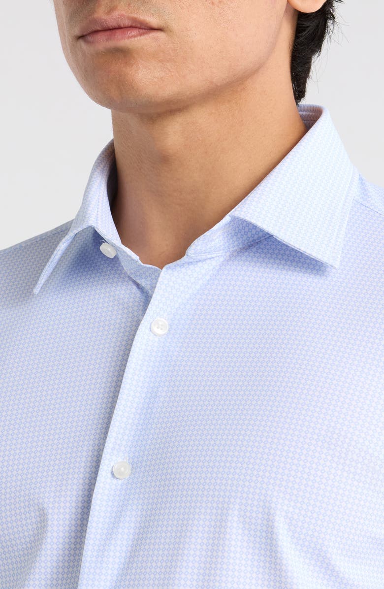 BOSS Hank Kent Slim Fit Performance Stretch Dress Shirt, Alternate, color, Light/ Pastel Blue