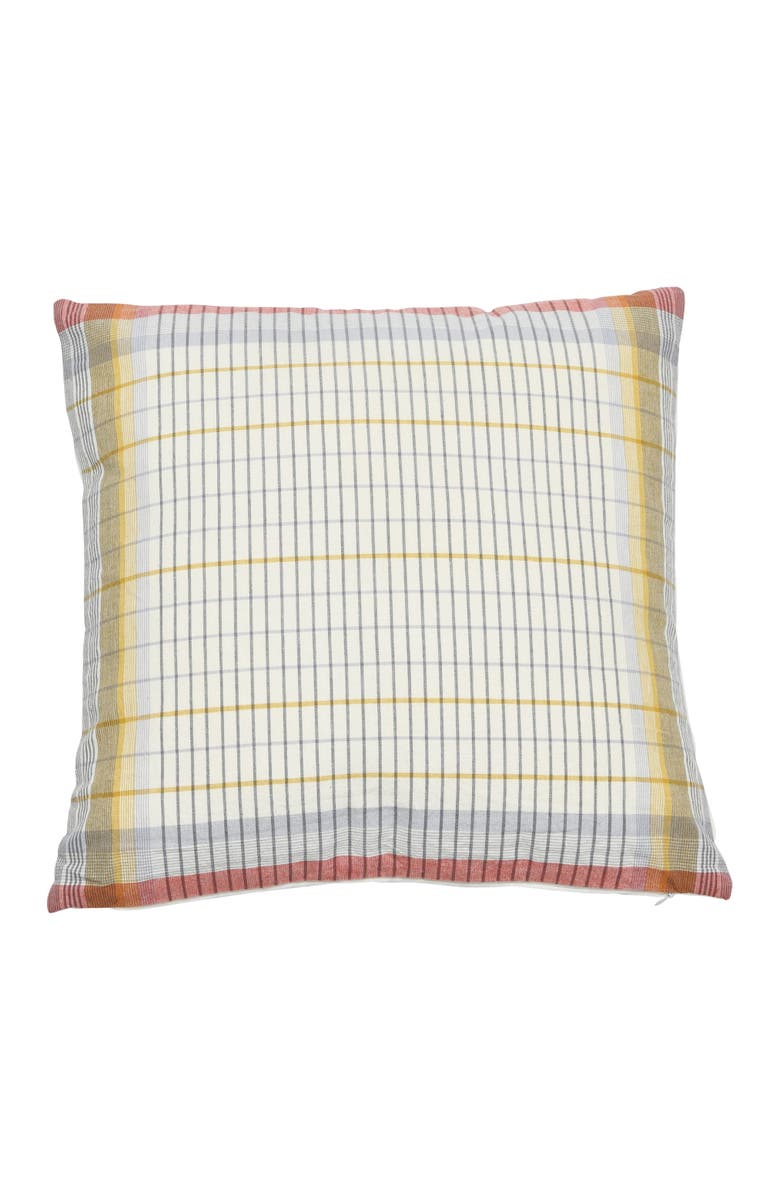 Storied Home Woven Cotton Pillow, Main, color, White
