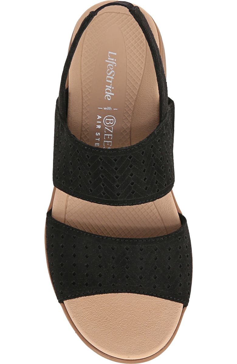 LifeStride Festive Slingback Platform Wedge Sandal - Wide Width Available, Alternate, color, Black