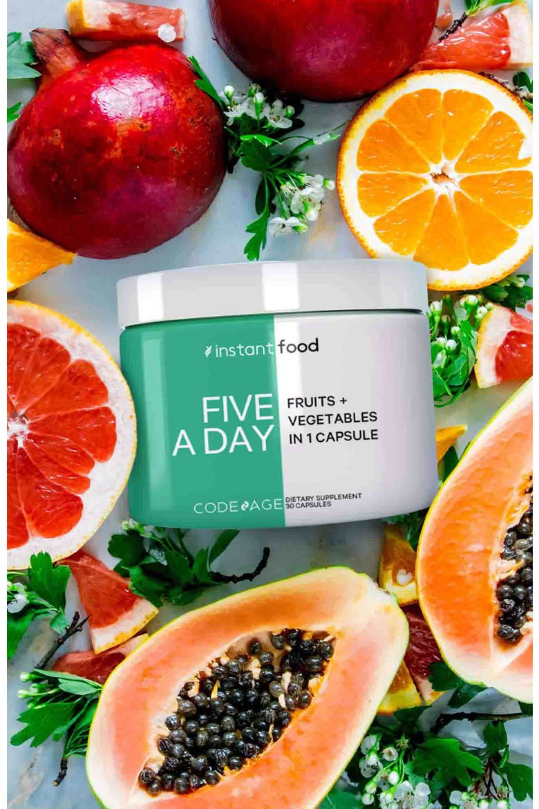 Instantfood Five a Day Fruits & Vegetables Vitamins Supplement, Alternate, color, White