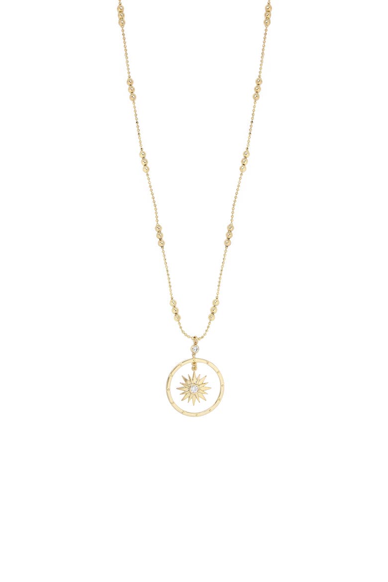 Long Starburst Pendant Necklace, Main, color, GOLD