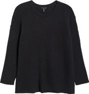 Eileen Fisher Crewneck Rib Organic Cotton Blend Sweater