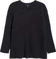 Eileen Fisher Crewneck Rib Organic Cotton Blend Sweater