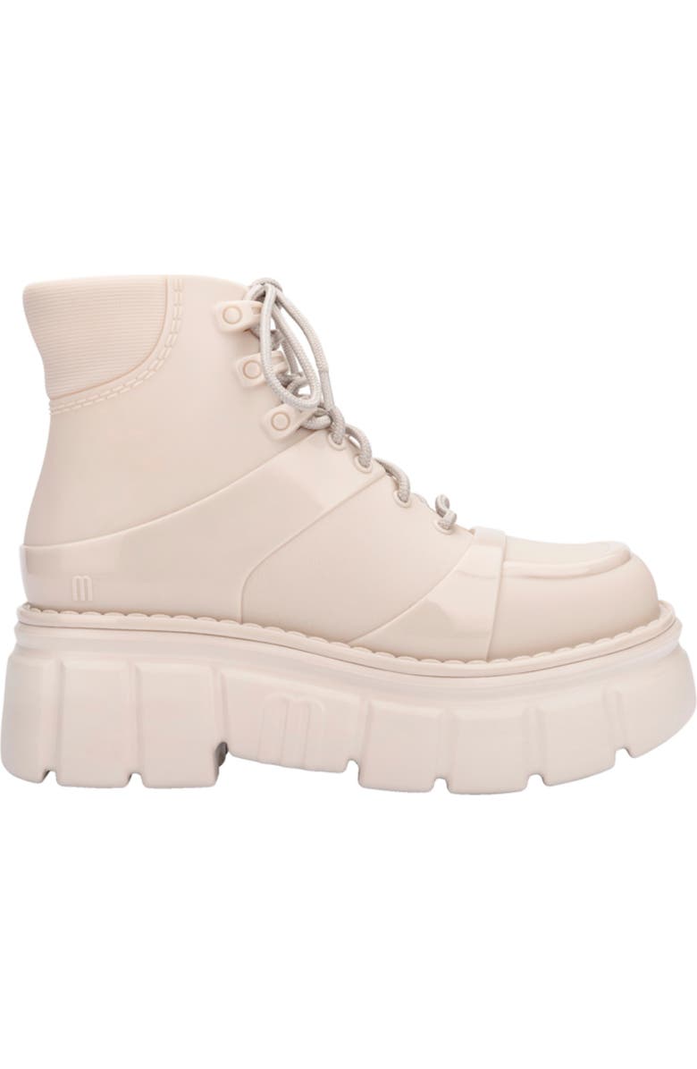 Melissa Rebel Lug Sole Boot, Alternate, color, Beige