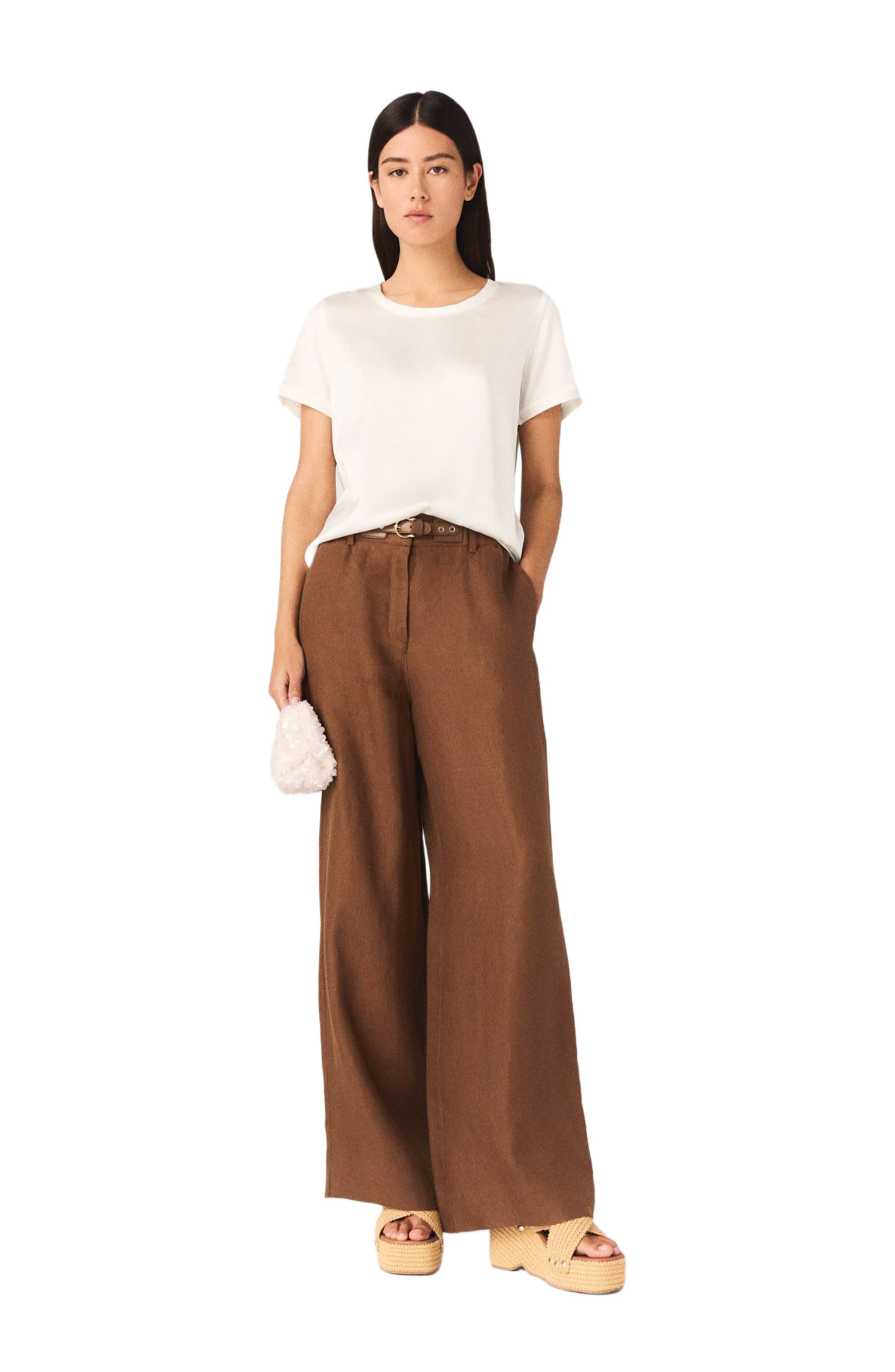 Short-sleeved silk top - image 2