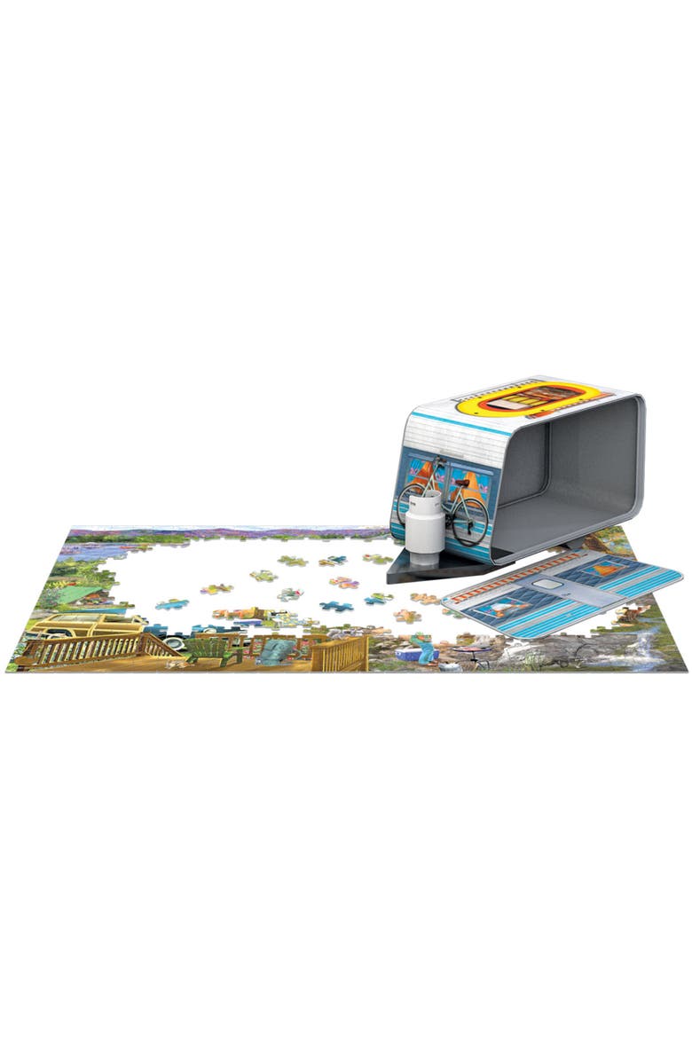 Camping Trailer Tin  550 Piece Puzzle, Alternate, color, Multicolored