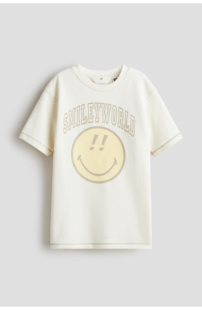 H&M Print-motif T-shirt, Main, color, Cream/Spongebob