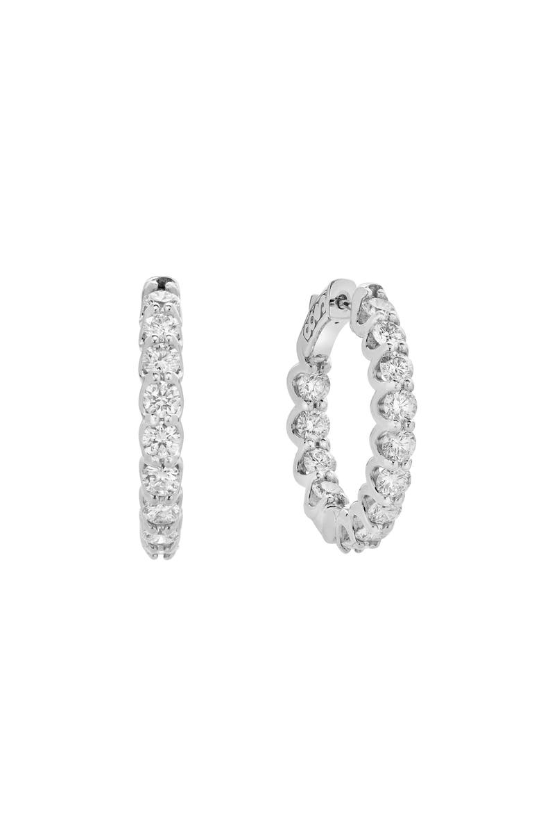 LuvMyJewelry Livia 14K White Gold Diamond HoopEarrings - 3.98 Cts, Alternate, color, 14K White Gold