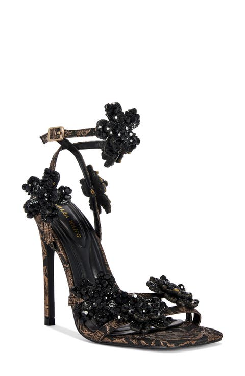 Anastasia Floral Ankle Strap Sandal