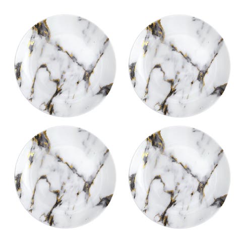 Marble Venice Fog Canape Plate, Set of 4