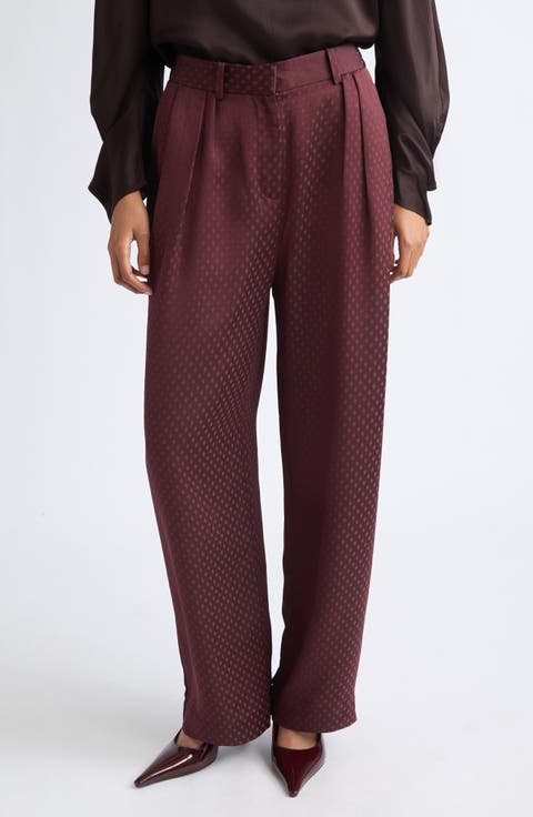 Tilly Jacquard Wide Leg Pants