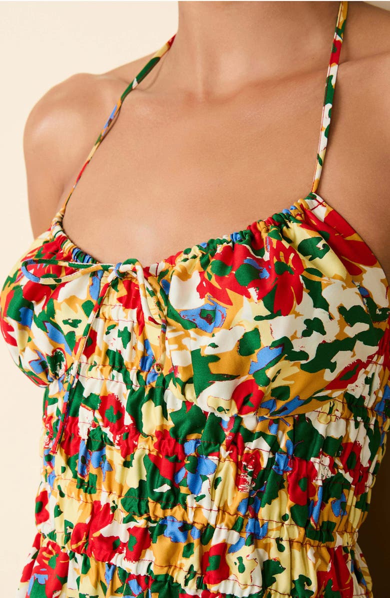 Solid & Striped The Lolita Floral Print Halter Maxi Dress, Alternate, color, Picasso Floral