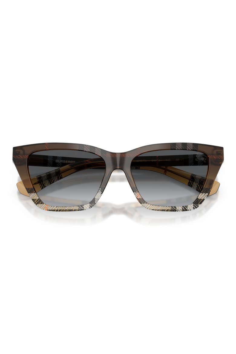 54mm Polarized Cat Eye Sunglasses, Alternate, color, CHECK SAND GRADIENT / POLAR