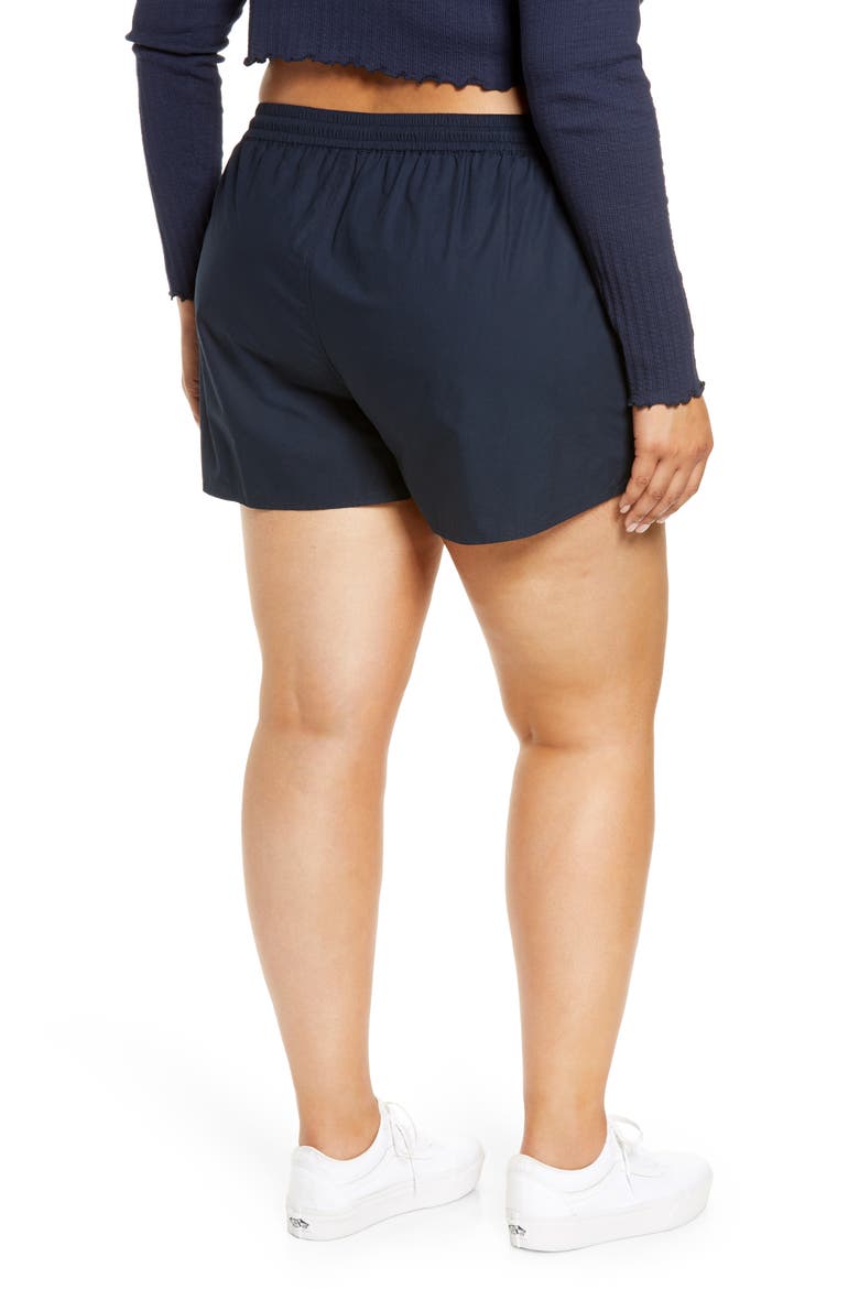 Drawstring Cotton Sport Shorts, Alternate, color, NAVY SALUTE
