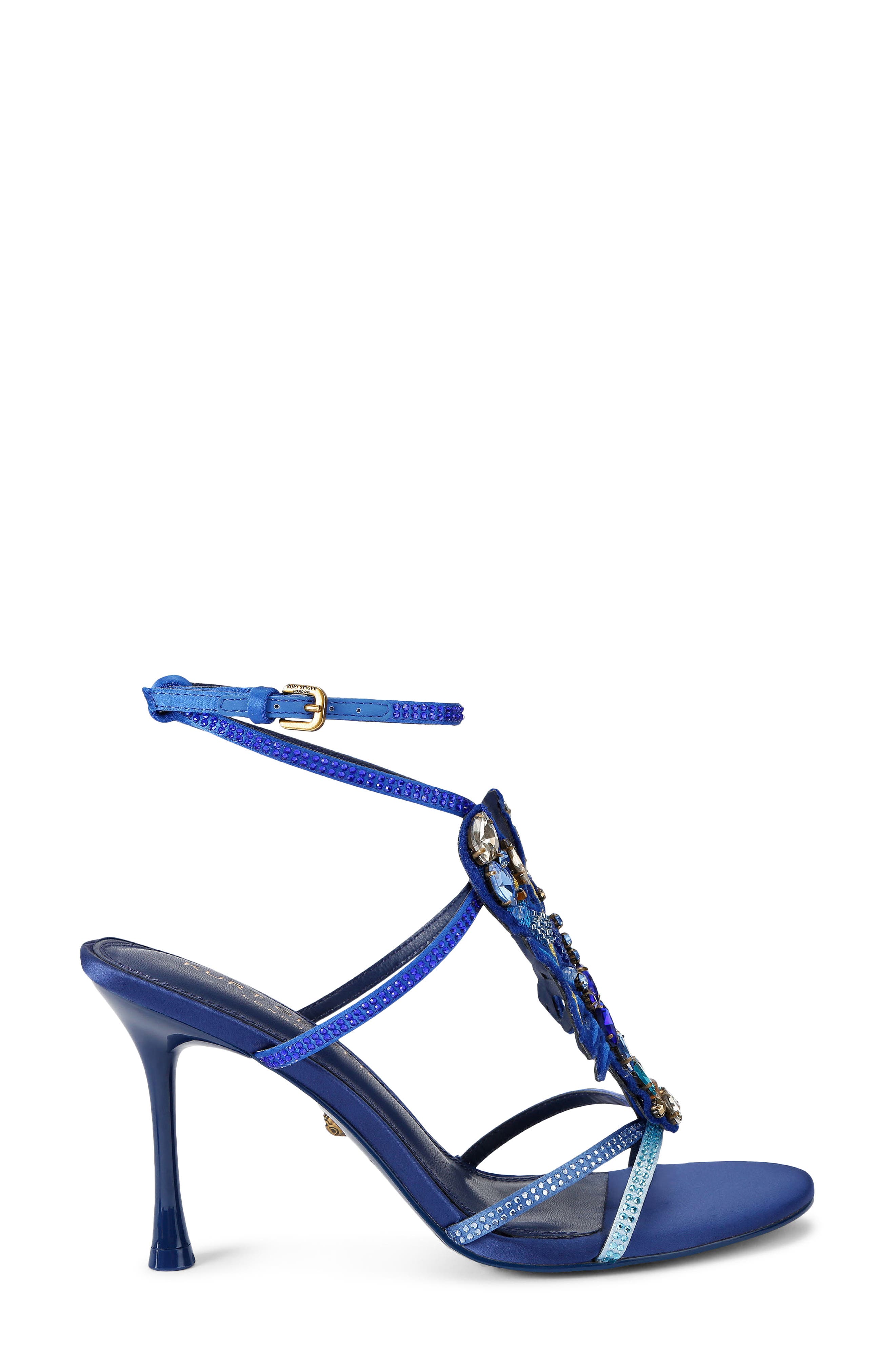 Kurt Geiger London Lobster Ankle Strap Satin Sandal, Main, color, 