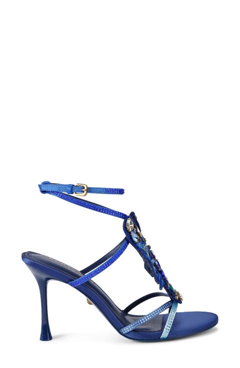Lobster Ankle Strap Satin Sandal (Women)