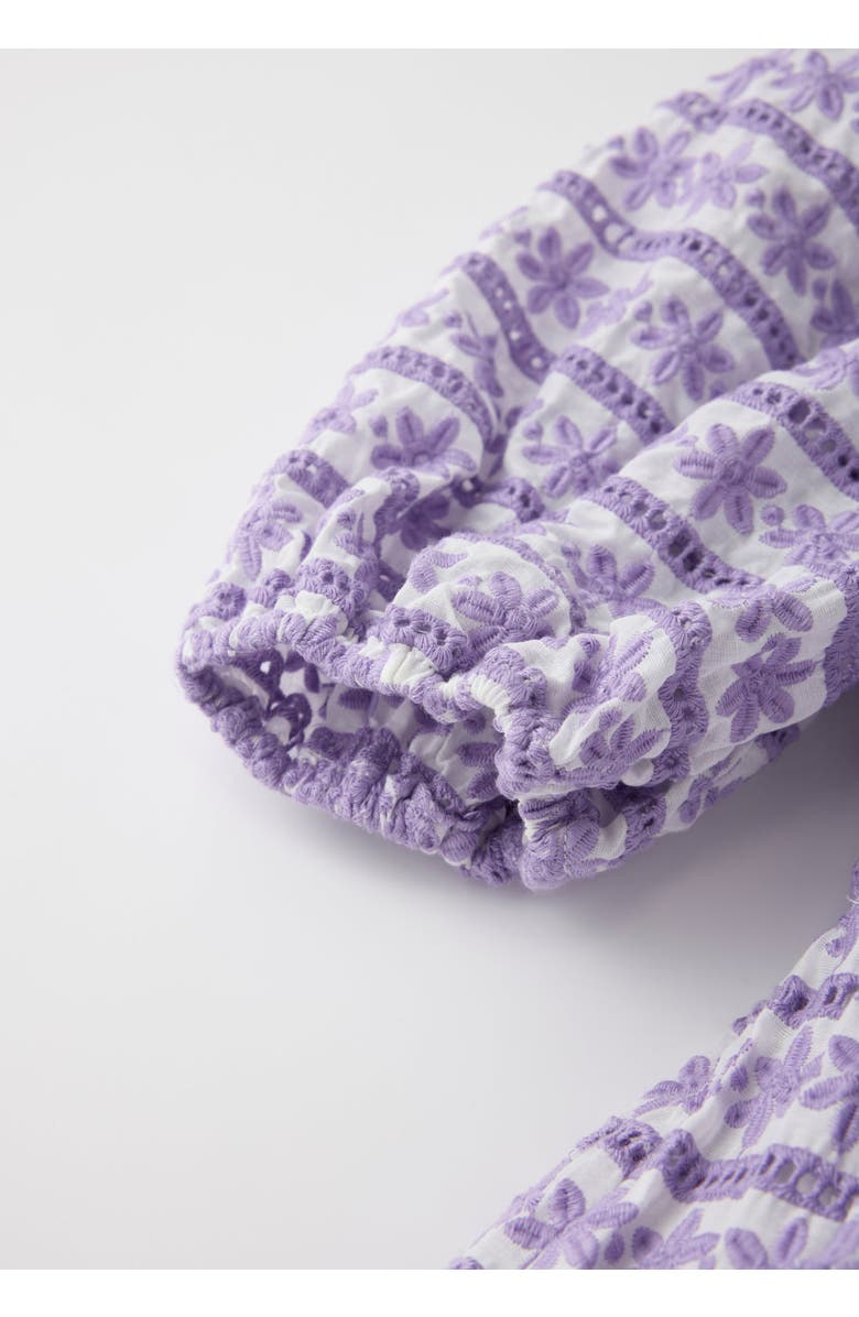 Marlo Kids Odessa Puff Sleeve Mini Dress, Alternate, color, Lavender