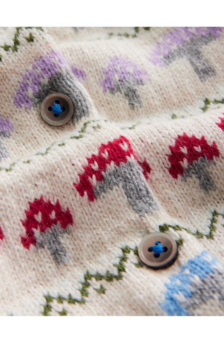 Mini Boden Kids' Edie Toadstool Fair Isle Cardigan, Alternate, color,
