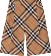Burberry Check Trim Cotton Shorts