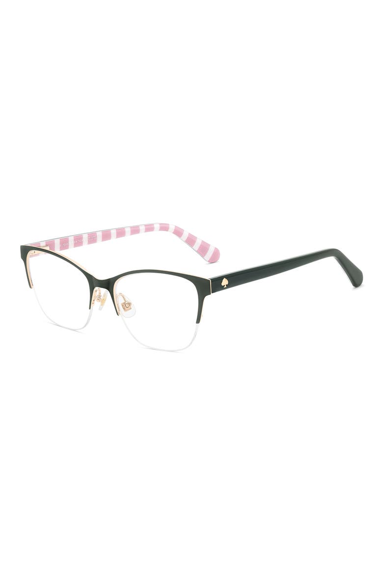 diandra 51mm rectangular optical glasses, Alternate, color, GREEN