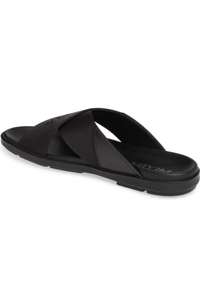 Prada Spazzolato Slide Sandal, Alternate, color,