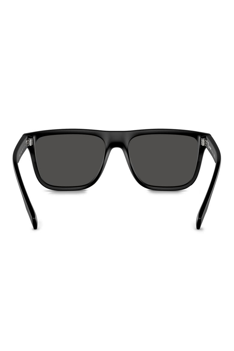 56mm Square Sunglasses, Alternate, color, MATTE BLACK