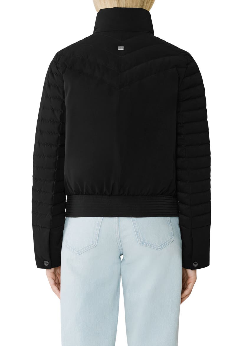 Isabella Water Repellent 700 Fill Power Down Bomber Puffer Coat, Alternate, color, BLACK