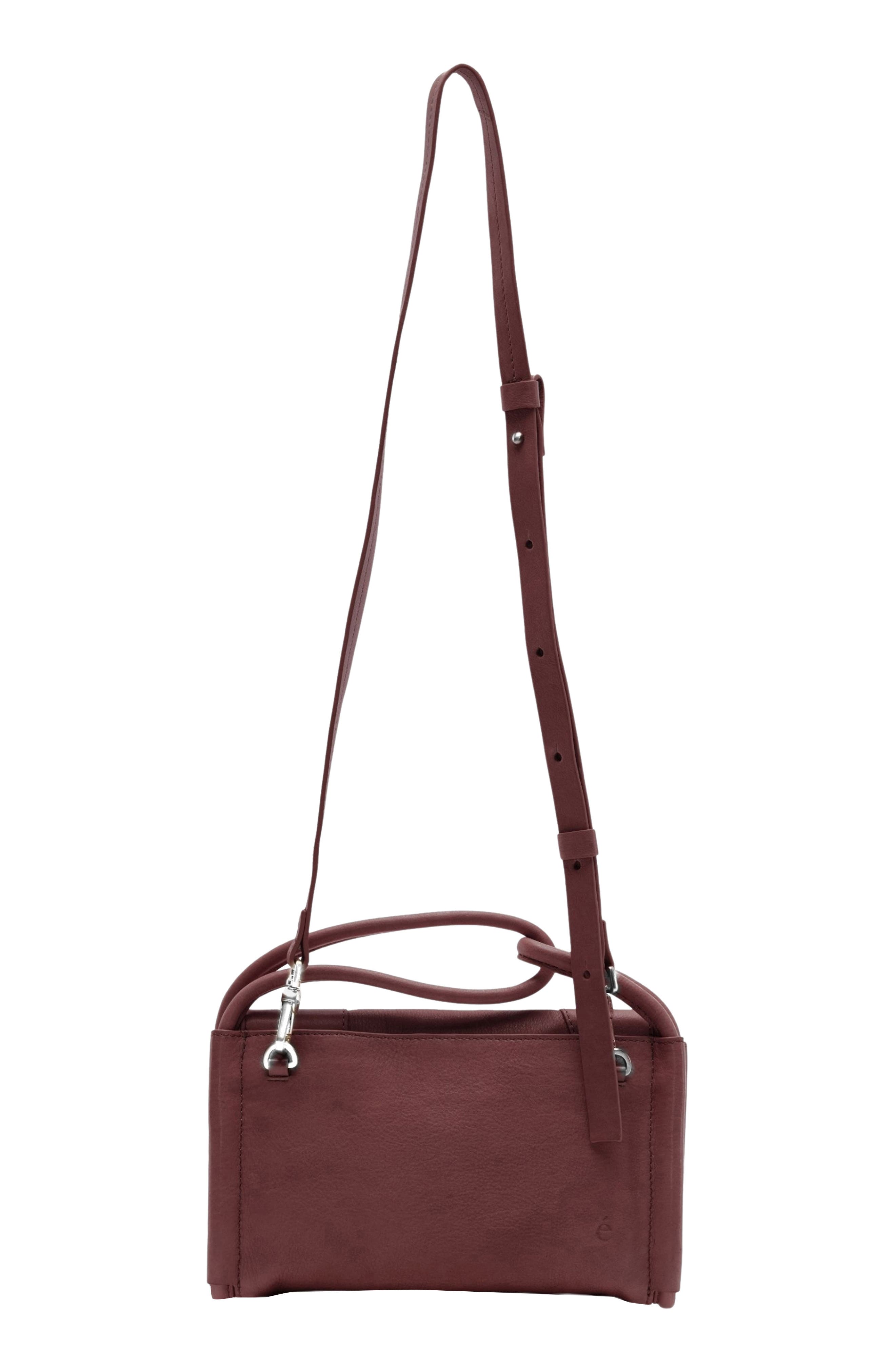 Martha Leather Crossbody Bag, Alternate, color, WINE