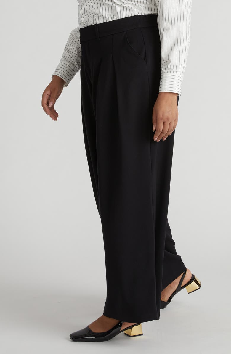 Universal Standard All Day Palais Wide Leg Pants, Alternate, color, Black