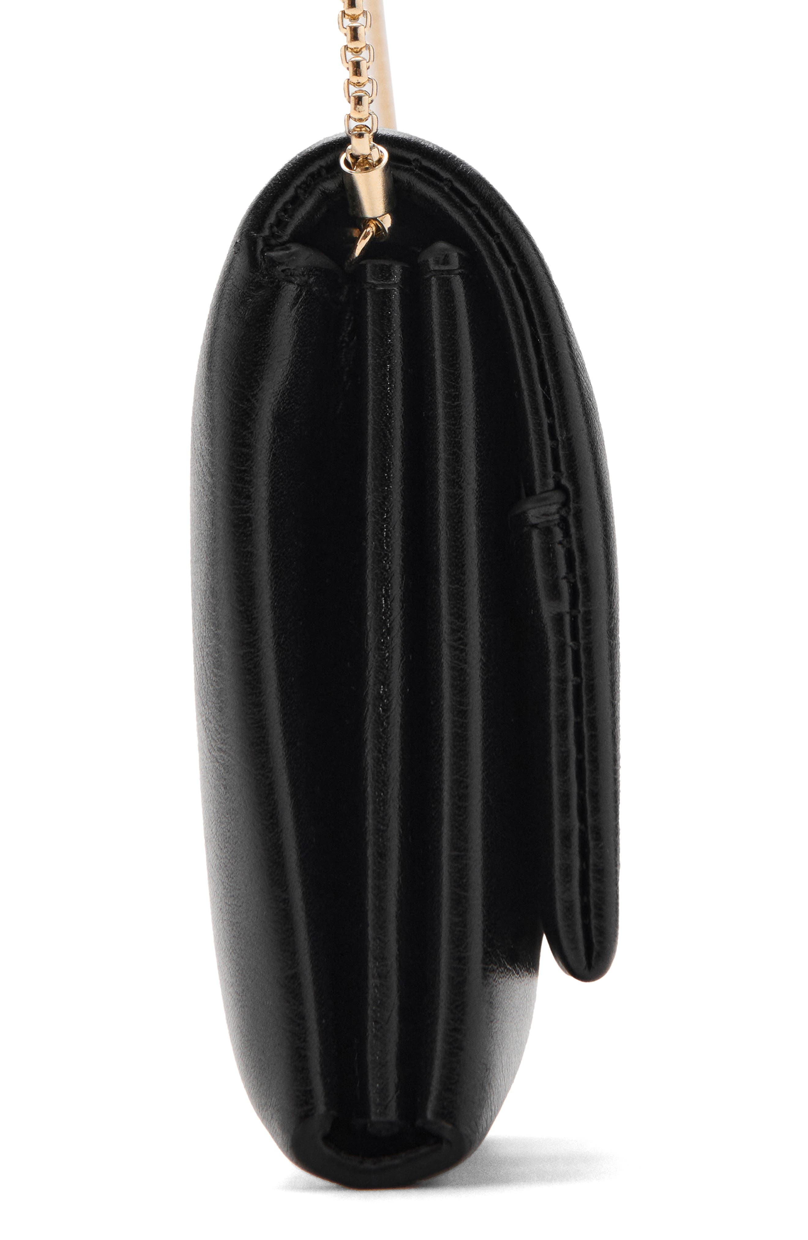 MANGO Metallic Faux Leather Crossbody Bag, Alternate, color, Black