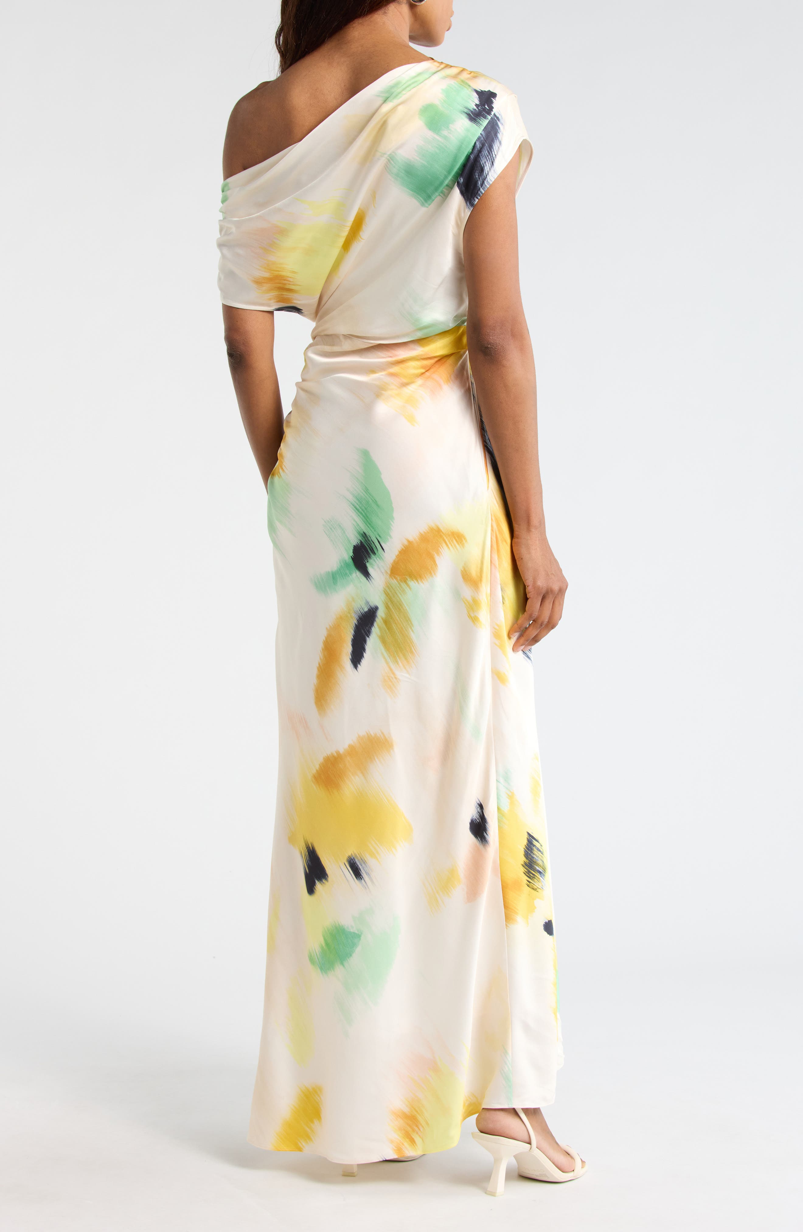 Penny Ruched One-Shoulder Maxi Dress - image 2