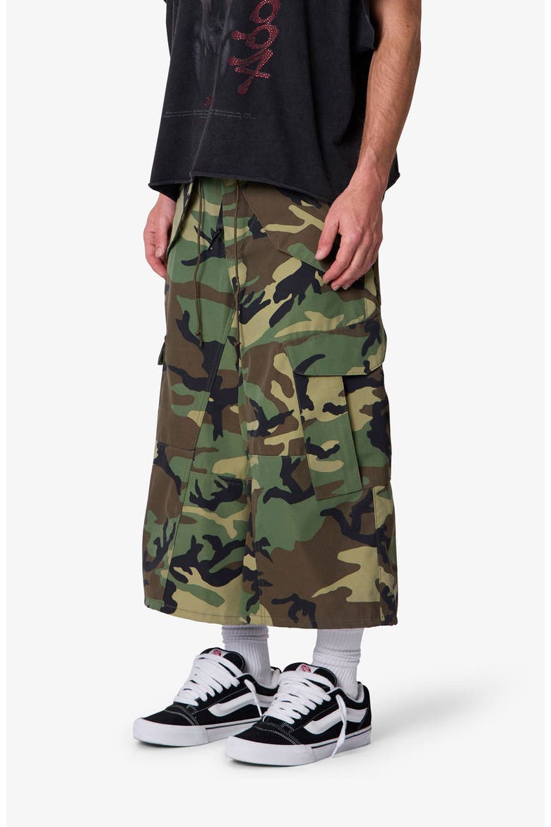 Extra Long Camo Cargo Shorts, Alternate, color, CAMO
