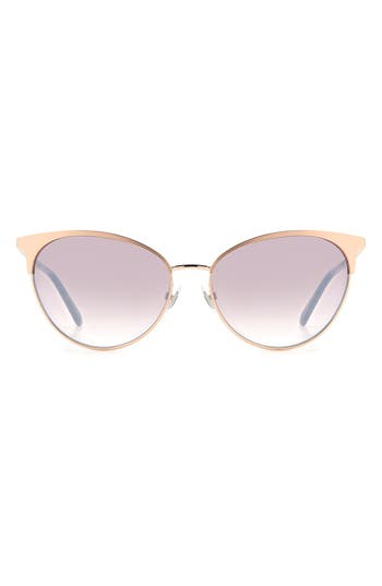 Fossil 55mm Gradient Cat Eye Sunglasses In Gold