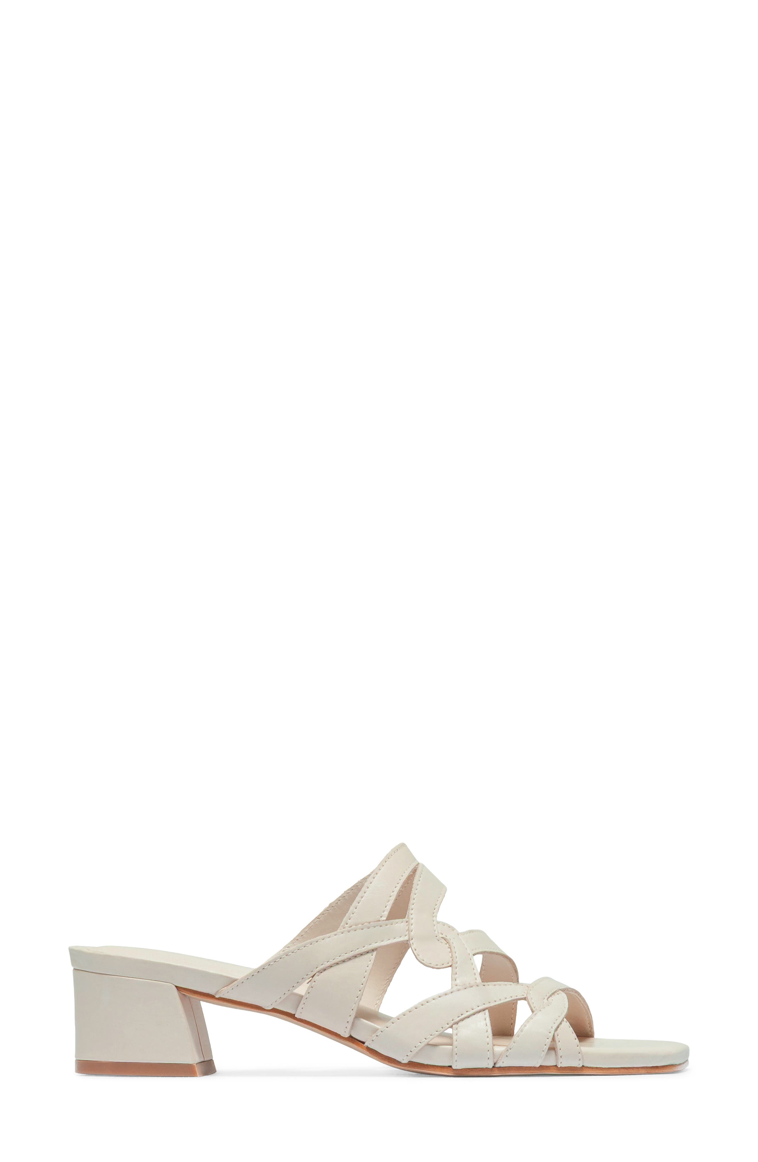 Johanne Leather Slide Sandal, Alternate, color, EGGSHELL ANTIQUE CALF