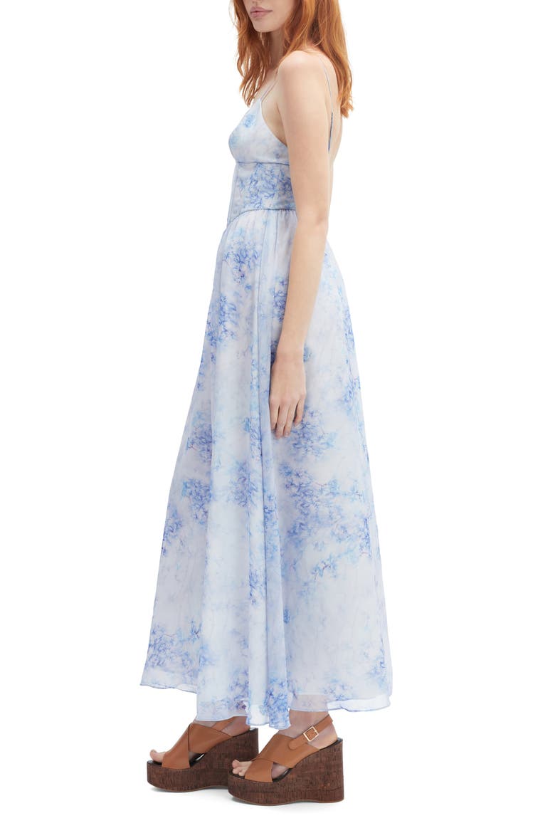 Elias Floral Print Maxi Dress, Alternate, color, BABY BLUE FLORAL