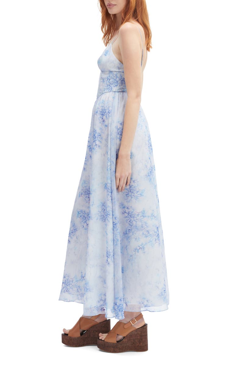Bardot Elias Floral Print Maxi Dress, Alternate, color, Baby Blue Floral