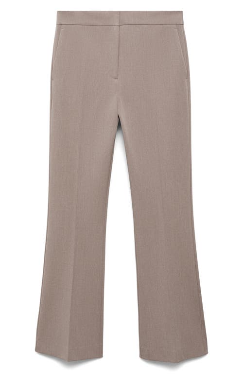 Shop Mango Flare Pants In Medium Brown