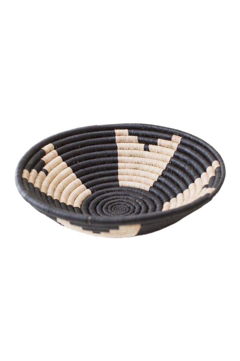 Star Raffia Plateau, Alternate, color, Natural and Black