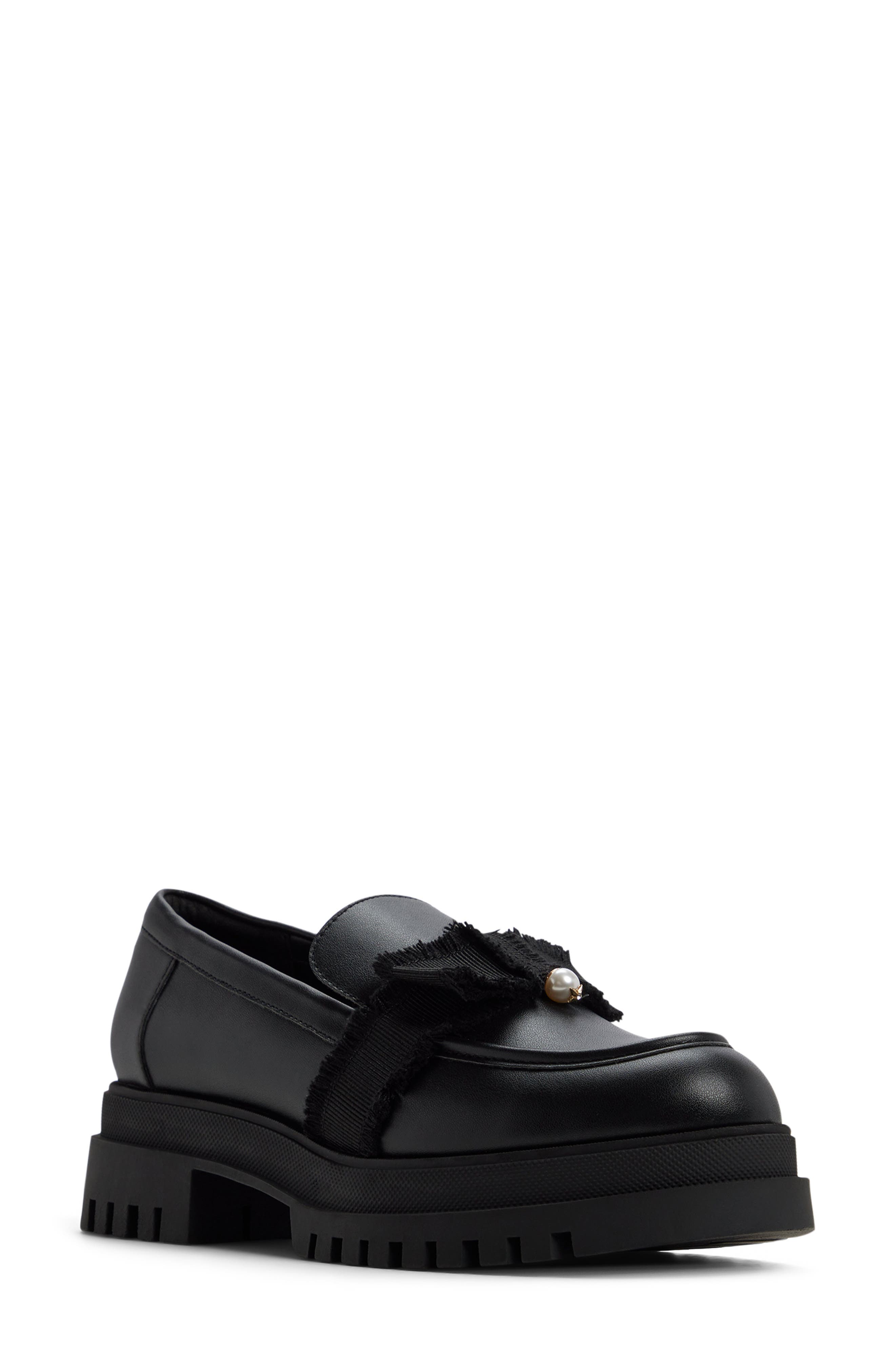 ALDO Theatric Platform Loafer, Main, color, Black
