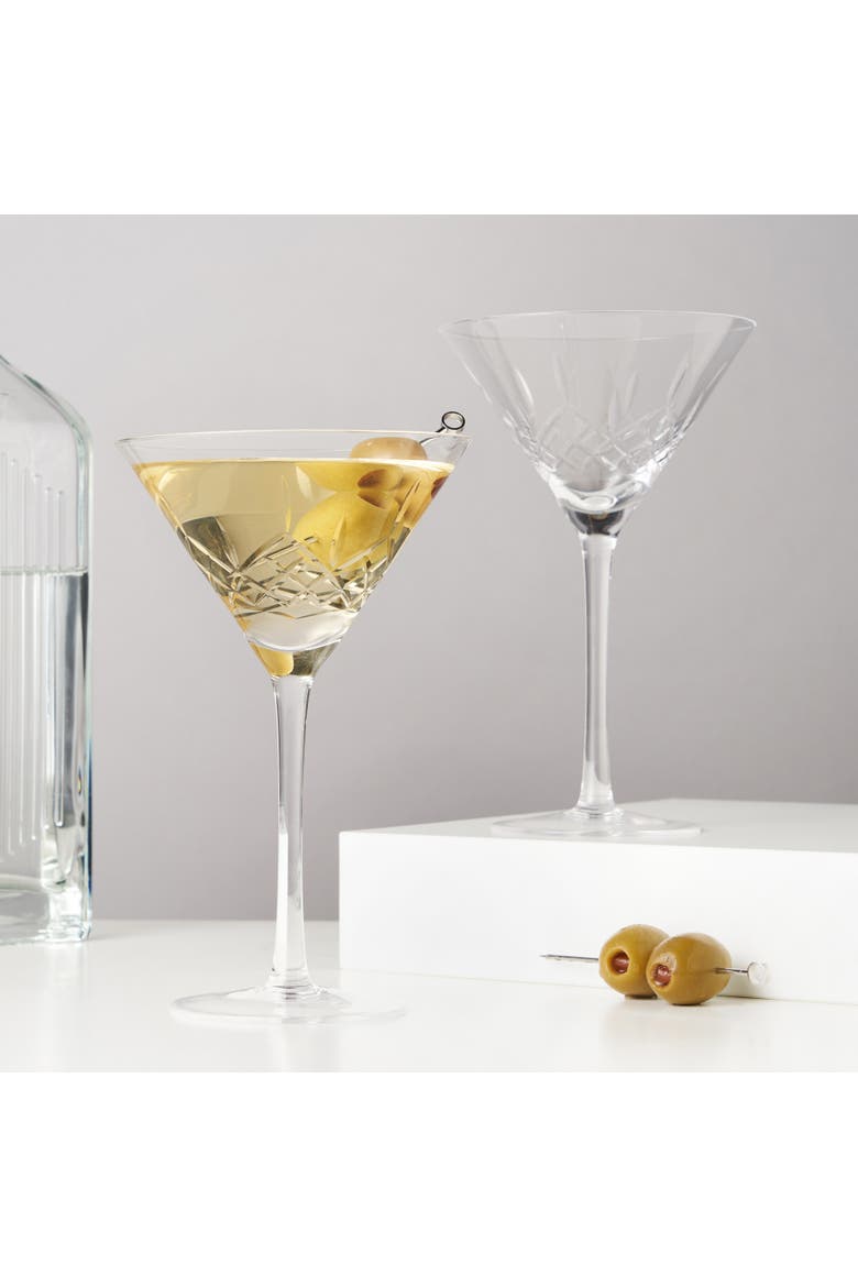 Admiral Crystal Martini Glasses Set of 2, Alternate, color, CLEAR