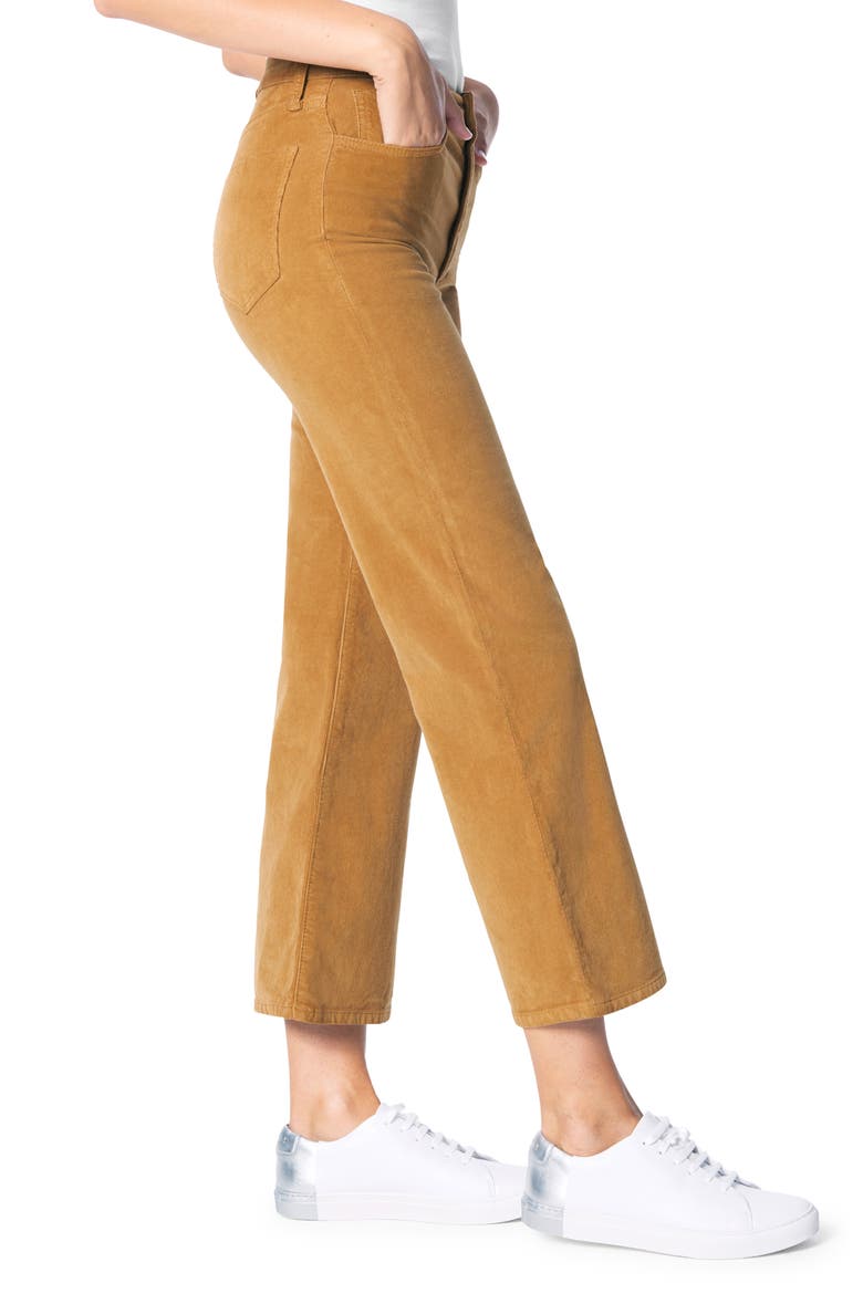 The Blake High Waist Crop Wide Leg Corduroy Jeans, Alternate, color, BUTTERSCOTCH