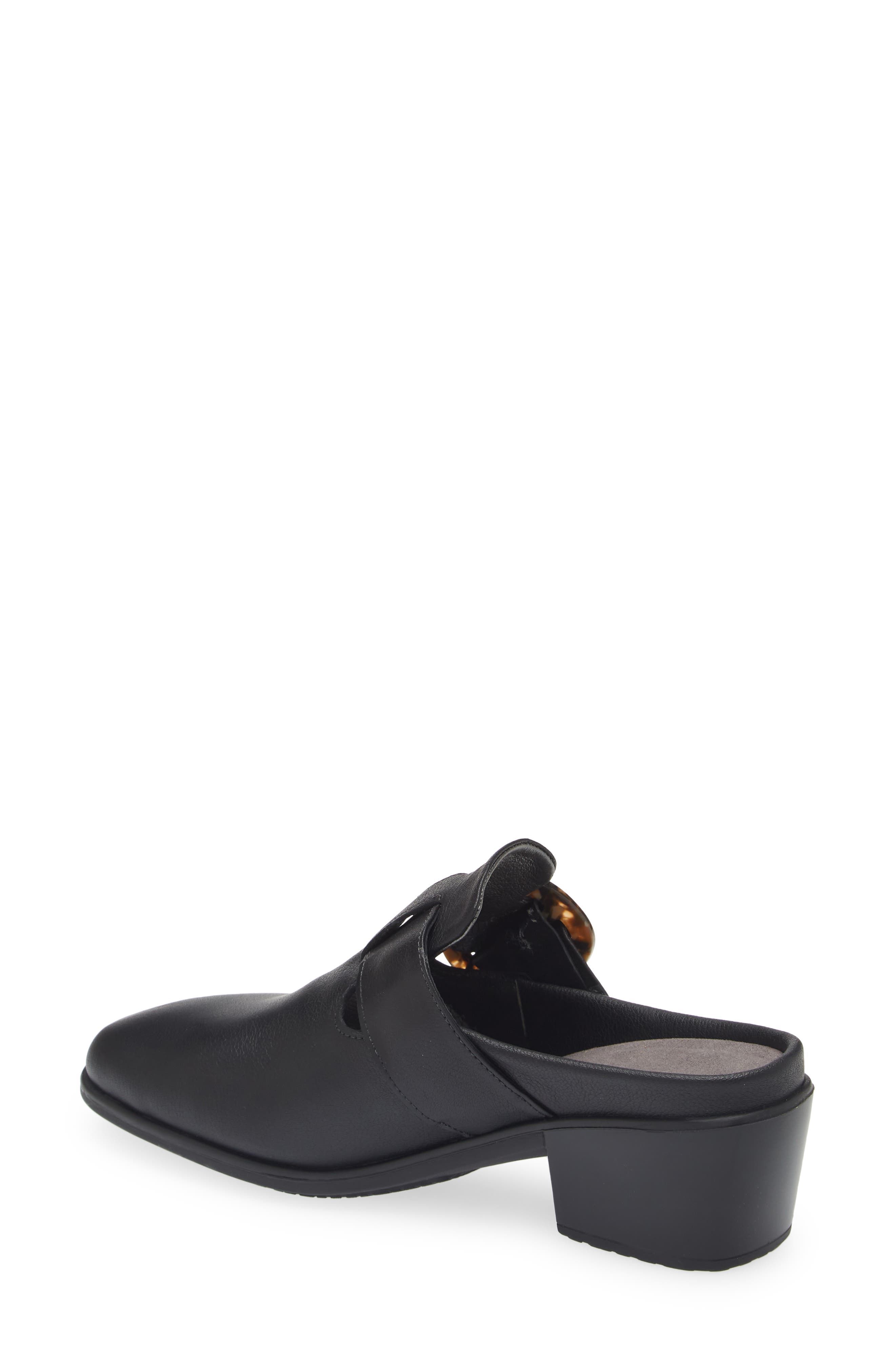 Naot Choice Mule, Alternate, color, Soft Black Leather